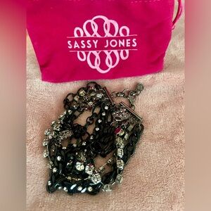 Sassy Jones Black and Silver Bracelet